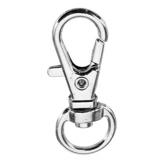 10Pcs 32mm Silver Zinc Alloy Swivel Lobster Claw Clasp with 8.5mm Round Ring 10Pcs 32mm Silver Zinc Alloy Swivel Lobster Claw Clasp with 8.5mm Round Ring
