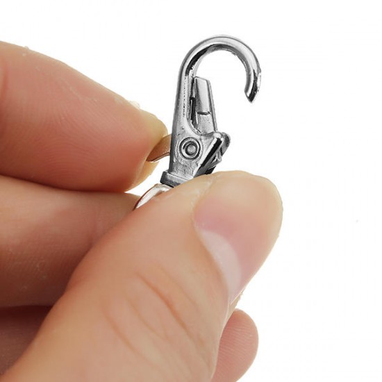 10Pcs 32mm Silver Zinc Alloy Swivel Lobster Claw Clasp with 8.5mm Round Ring 10Pcs 32mm Silver Zinc Alloy Swivel Lobster Claw Clasp with 8.5mm Round Ring