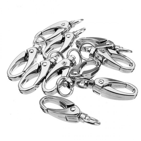10Pcs 37.5mm Silver Zinc Alloy Oval Swivel Spring Snap Hook Trigger Clip with 8.5mm Round Ring 10Pcs 37.5mm Silver Zinc Alloy Oval Swivel Spring Snap Hook Trigger Clip with 8.5mm Round Ring