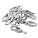 10Pcs 37.5mm Silver Zinc Alloy Oval Swivel Spring Snap Hook Trigger Clip with 8.5mm Round Ring