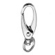 10Pcs 37.5mm Silver Zinc Alloy Oval Swivel Spring Snap Hook Trigger Clip with 8.5mm Round Ring