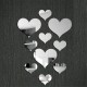 10Pcs 3D Mirror Decals Love Heart Art Mural Wall Sticker DIY Home Room Decor