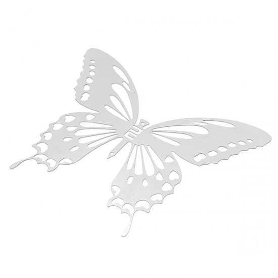 10Pcs 3D Stainless Butterfly Wall Stickers Silver Mirror Decals Mural Home Decorations 10Pcs 3D Stainless Butterfly Wall Stickers Silver Mirror Decals Mural Home Decorations