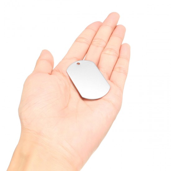 10Pcs 5x3cm Blank Dog Tag Label Stainless Steel 1.2mm 10Pcs 5x3cm Blank Dog Tag Label Stainless Steel 1.2mm
