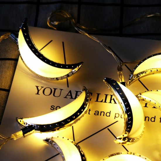10Pcs LED Deluxe Ramadan Night Lights Eid String Light Moon Decorations 10Pcs LED Deluxe Ramadan Night Lights Eid String Light Moon Decorations