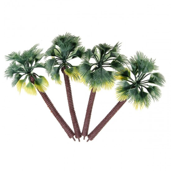 10Pcs Mini Artificial Trees Yellow Leaf Coconut Tree Home Office Party Decorations