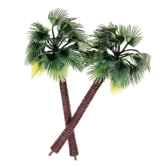 10Pcs Mini Artificial Trees Yellow Leaf Coconut Tree Home Office Party Decorations