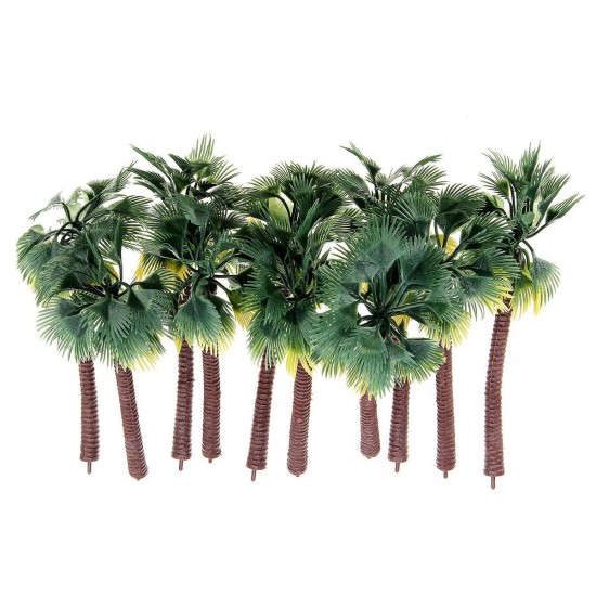 10Pcs Mini Artificial Trees Yellow Leaf Coconut Tree Home Office Party Decorations