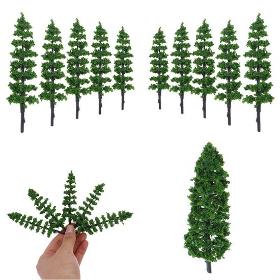 10Pcs Miniature Pine Trees Model Train Garden Park Wargame Scenery Layout Diorama Decorations 10Pcs Miniature Pine Trees Model Train Garden Park Wargame Scenery Layout Diorama Decorations