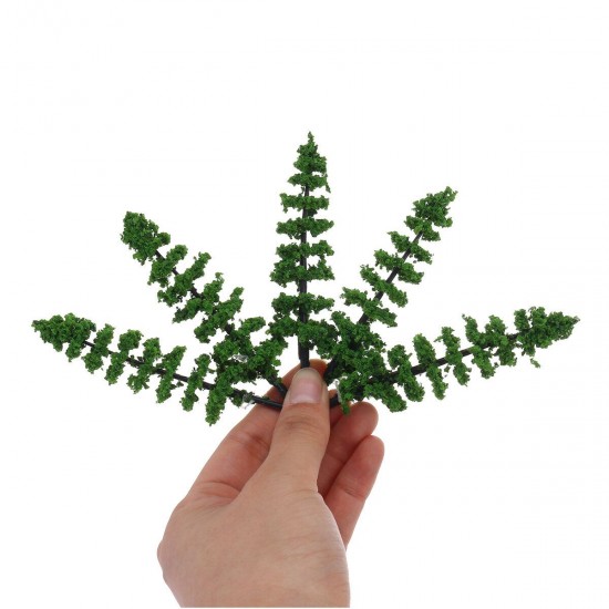 10Pcs Miniature Pine Trees Model Train Garden Park Wargame Scenery Layout Diorama Decorations