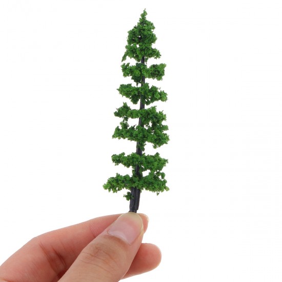 10Pcs Miniature Pine Trees Model Train Garden Park Wargame Scenery Layout Diorama Decorations