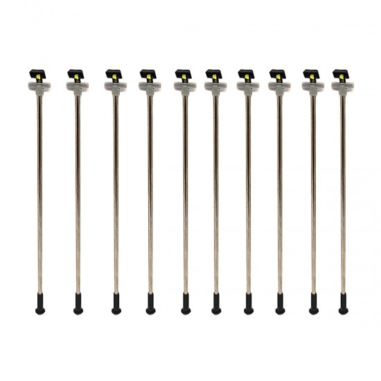10Pcs Model Elevated Stadium Street Light Lamppost Lamp w/ 1 Head Bulb 1:100 Scale 10Pcs Model Elevated Stadium Street Light Lamppost Lamp w/ 1 Head Bulb 1:100 Scale