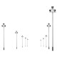 10Pcs Model Railroad Train LED Street Light HO Scale 1:100 Lamps Post 3 Heads 10Pcs Model Railroad Train LED Street Light HO Scale 1:100 Lamps Post 3 Heads