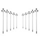 10Pcs Model Railroad Train LED Street Light HO Scale 1:100 Lamps Post 3 Heads