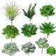 10Pcs PVC Artificial Succulent Flocking Plants Foliage Landscape Garden Decorations