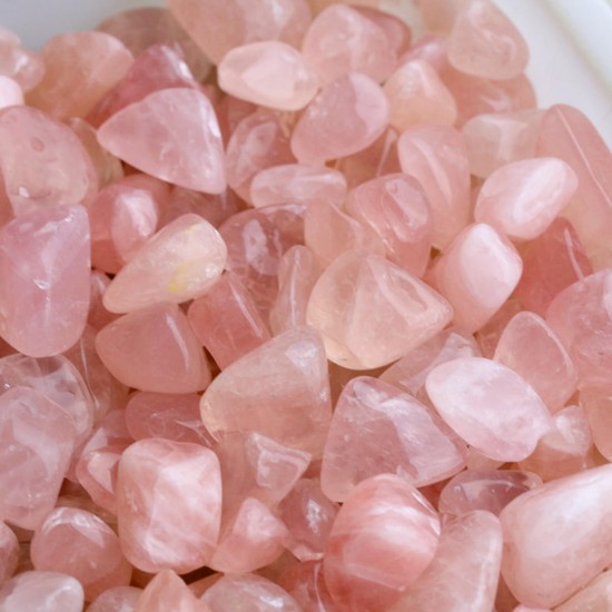 10Pcs Rose Quartz Tumblestones Crystals Stone Polished Healing Specimen Decorations