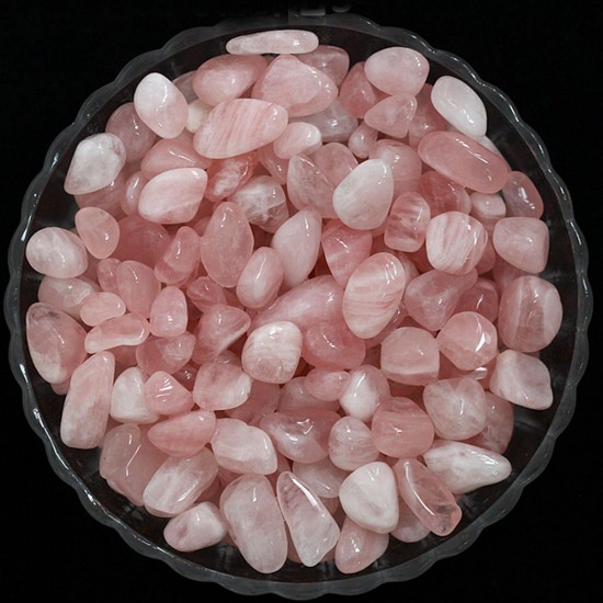 10Pcs Rose Quartz Tumblestones Crystals Stone Polished Healing Specimen Decorations