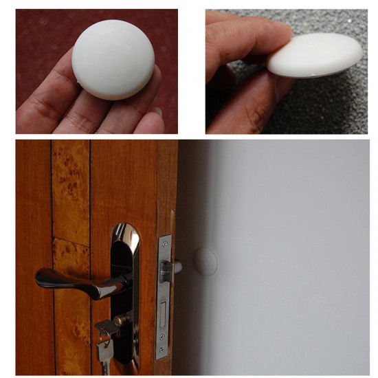 10Pcs Rubber Wall Protectors Buffer Self Adhesive Door Handle Guard Bumper Stopper Wall Sticker
