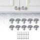 10Pcs Stainless Steel Door Knobs Wardrobe Cupboard Cabinet Kitchen Handle Pulls 10Pcs Stainless Steel Door Knobs Wardrobe Cupboard Cabinet Kitchen Handle Pulls