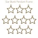 10Pcs Star Metal Frame Open Bezel Setting Blank Pendant for Resin Jewelry Making