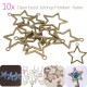 10Pcs Star Metal Frame Open Bezel Setting Blank Pendant for Resin Jewelry Making