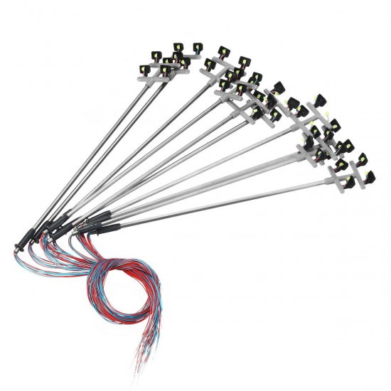 10Pcs/Set 1: 100 Model Railroad Train LED Street Light HO Scale Lamps Post 3 Heads Street Light 10Pcs/Set 1: 100 Model Railroad Train LED Street Light HO Scale Lamps Post 3 Heads Street Light