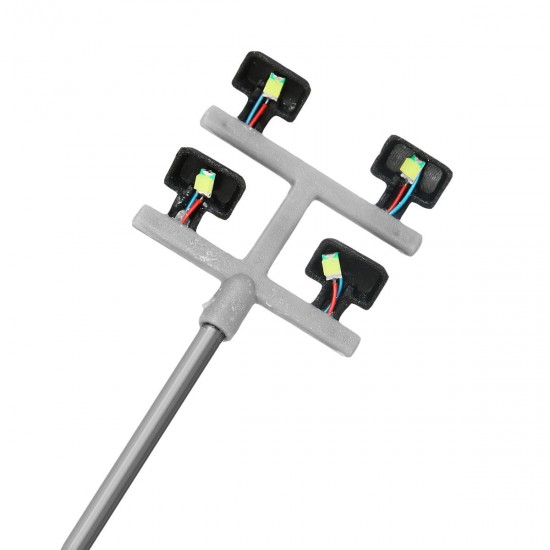 10Pcs/Set 1: 100 Model Railroad Train LED Street Light HO Scale Lamps Post 3 Heads Street Light 10Pcs/Set 1: 100 Model Railroad Train LED Street Light HO Scale Lamps Post 3 Heads Street Light