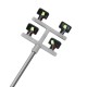 10Pcs/Set 1: 100 Model Railroad Train LED Street Light HO Scale Lamps Post 3 Heads Street Light