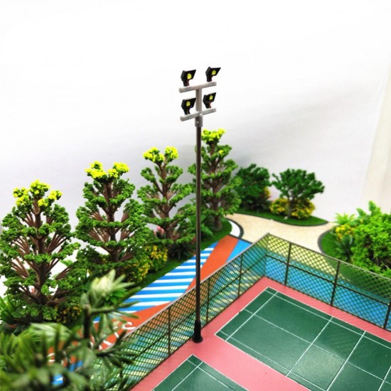 10Pcs/Set 1: 100 Model Railroad Train LED Street Light HO Scale Lamps Post 3 Heads Street Light 10Pcs/Set 1: 100 Model Railroad Train LED Street Light HO Scale Lamps Post 3 Heads Street Light