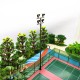 10Pcs/Set 1: 100 Model Railroad Train LED Street Light HO Scale Lamps Post 3 Heads Street Light