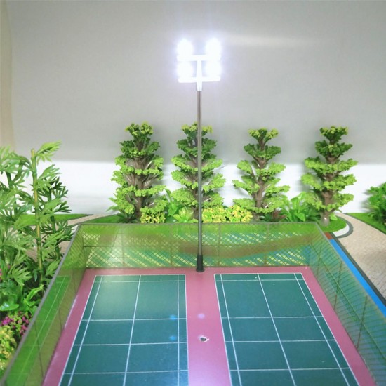 10Pcs/Set 1: 100 Model Railroad Train LED Street Light HO Scale Lamps Post 3 Heads Street Light 10Pcs/Set 1: 100 Model Railroad Train LED Street Light HO Scale Lamps Post 3 Heads Street Light