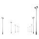 10Pcs/Set 3V Model Railway Train HO Scale Lamps Post 1:100 Street Light Dual Heads