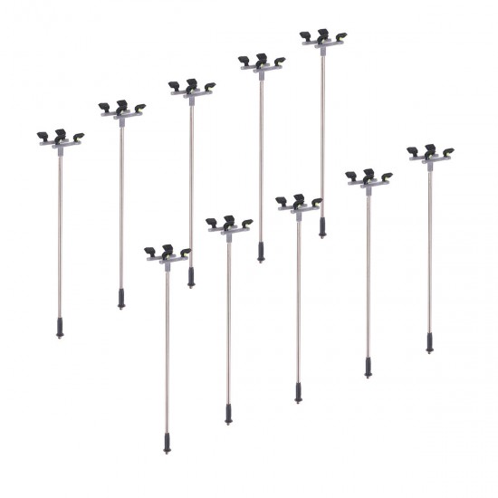 10Pcs/Set HO Scale 1:100 Model Railroad Train LED Street Light Lamps Post 4 Heads Street Light 10Pcs/Set HO Scale 1:100 Model Railroad Train LED Street Light Lamps Post 4 Heads Street Light