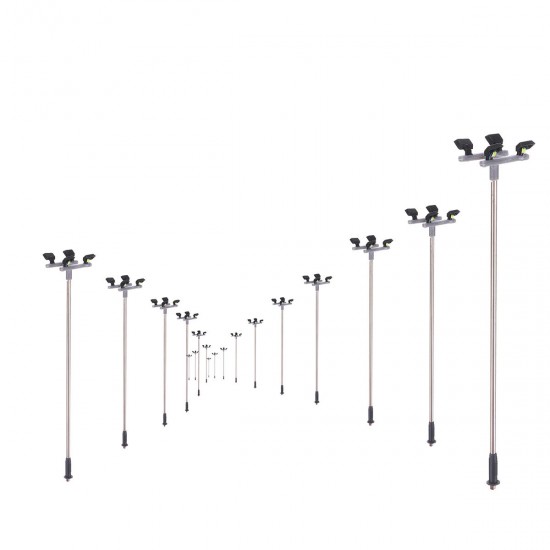 10Pcs/Set HO Scale 1:100 Model Railroad Train LED Street Light Lamps Post 4 Heads Street Light 10Pcs/Set HO Scale 1:100 Model Railroad Train LED Street Light Lamps Post 4 Heads Street Light