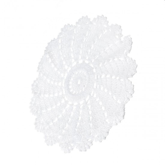 10Pcs/Set Hand Crocheted Doilies Cotton Woven Round Cup Dish Table Tablecloth Placemat Decorations