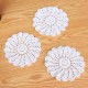 10Pcs/Set Hand Crocheted Doilies Cotton Woven Round Cup Dish Table Tablecloth Placemat Decorations
