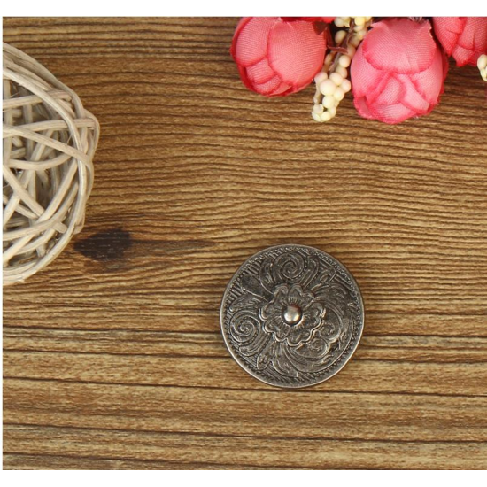 10Set DIY Leather Handbag Wallet Decoration with Antique Round Buttons and Sliver Rivets Hole Flower 10Set DIY Leather Handbag Wallet Decoration with Antique Round Buttons and Sliver Rivets Hole Flower