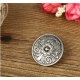 10Set DIY Leather Handbag Wallet Decoration with Antique Round Buttons and Sliver Rivets Hole Flower