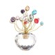 10cm 3D Crystal Apple Model Glass Craft Table Top Home Ornaments Decoration
