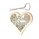 10cm Wooden Plaque Mum Heart Shape Flowers Mother's Day Hanging Decorations Craft Gift