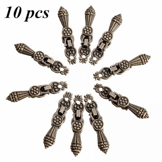 10pcs Antique Drawer Pull Jewelry Box Handle Wooden Case Cabinet Knobs 10pcs Antique Drawer Pull Jewelry Box Handle Wooden Case Cabinet Knobs