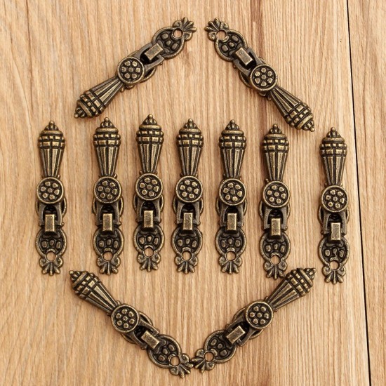 10pcs Antique Drawer Pull Jewelry Box Handle Wooden Case Cabinet Knobs 10pcs Antique Drawer Pull Jewelry Box Handle Wooden Case Cabinet Knobs