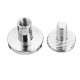 10pcs 8mm Sliver Chicago Screw Round Flat Head Stud Rivet Leather Decoration Bookbinding