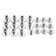 10pcs 8mm Sliver Chicago Screw Round Flat Head Stud Rivet Leather Decoration Bookbinding