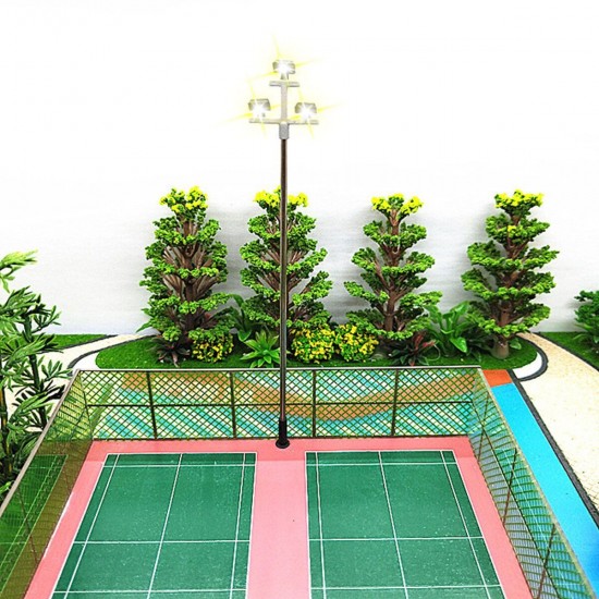 10pcs Model Railway Train LED Street Light HO Scale 1:100 Lamps Post 3 Heads 10pcs Model Railway Train LED Street Light HO Scale 1:100 Lamps Post 3 Heads