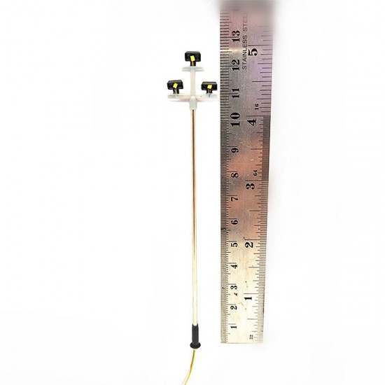10pcs Model Railway Train LED Street Light HO Scale 1:100 Lamps Post 3 Heads 10pcs Model Railway Train LED Street Light HO Scale 1:100 Lamps Post 3 Heads