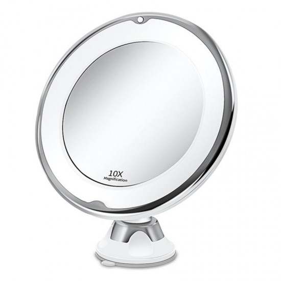 10x Magnifying Makeup Vanity Cosmetic Round Bathroom Mirrors with LED Light 10x Magnifying Makeup Vanity Cosmetic Round Bathroom Mirrors with LED Light