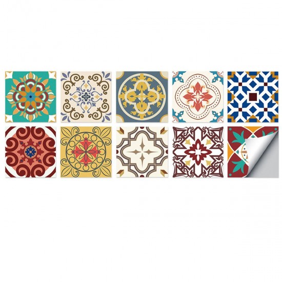 10x10/15x15/20x20cm Wall Tiles Stickers Kitchen Bathroom Toilet Waterproof PVC