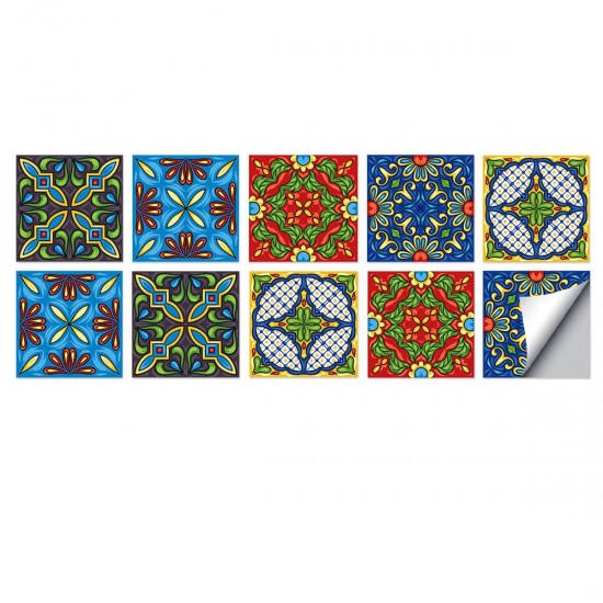 10x10/15x15/20x20cm Wall Tiles Stickers Kitchen Bathroom Toilet Waterproof PVC