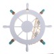 11'' Beach Wooden Boat Ship Steering Wheel Nautical Beach Fish Net Shell Decorations 11'' Beach Wooden Boat Ship Steering Wheel Nautical Beach Fish Net Shell Decorations